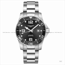LONGINES Watch L3.781.4.56.6 HydroConquest Auto Diving Bracelet Black