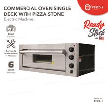 Commercial oven single deck with pizza stone