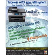 MFC 6490CW New Brother  A3 Inkjet printer  + Tubeles ARS system,