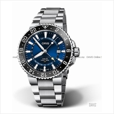 ORIS 0179877544135-0782405PEB Men's Aquis GMT Date Auto Bracelet Blue