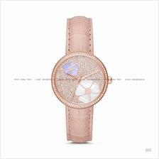 MICHAEL KORS MK2718 Women's Courtney 3-hand Floral Leather Strap Blush