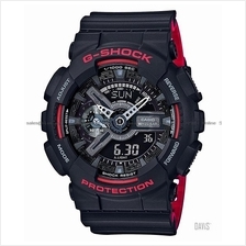 CASIO GA-110HR-1A G-SHOCK ana-digi Black & Red Series bi-color resinSC