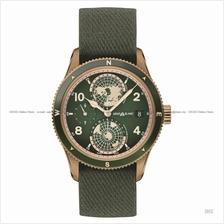 MONTBLANC 119909 Men 1858 Geosphere Dual Time Automatic Nato Green LE
