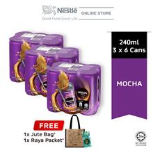Nestle Mocha Can 240ml, Buy 3 Cluster Free 1 Jute Bag