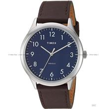 TIMEX TW2T72000 (M) Modern Easy Reader 40mm Leather Strap Blue Brown