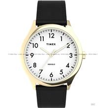 TIMEX TW2T71700 (M) Modern Easy Reader 40mm Leather Strap White Black