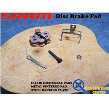SRAM Elixir Disc Brake Pads Metal Sintered Pad Steel Backing Plate