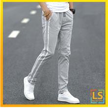 Design Men Slim Fit Stripe Sports Pants Seluar Sukan Panjang Lelaki