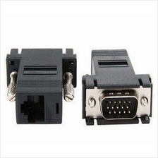 DB15 VGA to RJ45 LAN Cat5E Cat6 Network Cable Video Extender Adapter