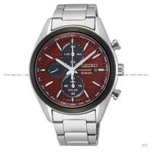 SEIKO SSC771P1 Men's Criteria Chronograph Solar SS Bracelet Red