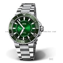 ORIS 0174377344187-Set Aquis Diver Hangang Automatic Bracelet Green LE