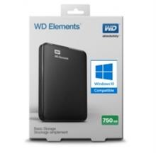 WD ELEMENTS 2.5' USB3.0 EXT HDD 750GB (WDBUZG7500ABK-0B) BLK