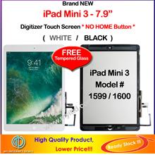Apple iPad Mini 3 A1599 A1600 Touch Screen Digitizer + Tempered Glass