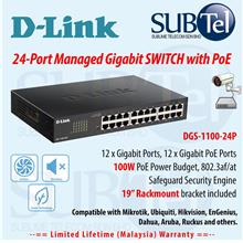 D-Link DGS-1100-24P 24 Port PoE Gigabit Smart Managed Switch 1U Rack