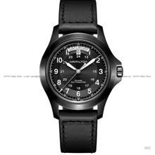 HAMILTON H64465733 Khaki Field King Automatic 40mm Leather Strap Black