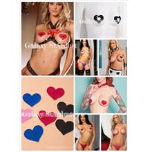 Invisible Heart Butterfly Nipple Pad-Disposable Fancy Velvet Pasties