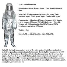 Safety Apparel Fire Fighting Alumininium Suit FR S to 6XL FF03XX SWS