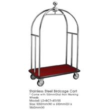 Stainless Steel BirdCage Cart With 150mm 6" (Dia) Non Marking Wheels