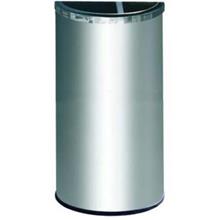 Stainless Steel Semi Round Bin Ashtray Open Top 345Wx170Dx660H SRB054H