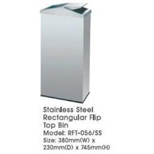 Stainless Steel Rectangular Bin Flip Top 380WX230DX745mmH RFT056SS