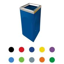 Waste Bin Stainless Steel Square Open Top HDPE PLZ90
