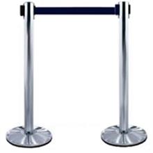 Q Up Stand Stainless Steel With Self Rectract Belt QPT102SS