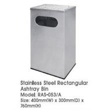 Stainless Steel Rectangular Ashtray Bin 400WX300DX760mmH RAS053A