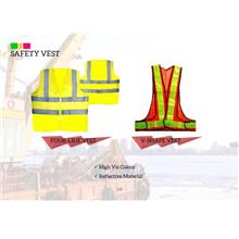 PPE Four Line Safety Vest Reflector Yellow 