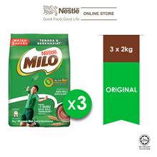 NESTLE MILO ACTIV-GO CHOCOLATE MALT POWDER Softpack 2kgX3
