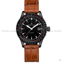 HAMILTON H76625530 Khaki Aviation Converter Auto 42mm Leather Brown