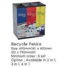 Pekka Recycle Bin 4In1 690Wx400Dx790Hmm Cw Sticker MOQ 5 Units