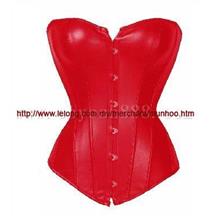 Red Hook Leather Bustier Corset Lingerie Costume YH7113