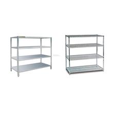 Kitchen Equipment 4Tier 6Ft(L) Wire Shelving Stainless Steel & Chrome 