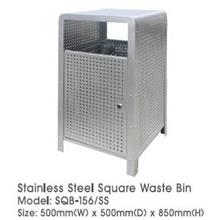 Stainless Steel Square Waste Bin 500mm(W)x500mm(D)x850mm(H) SQB156SS