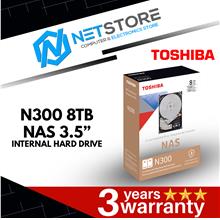 TOSHIBA N300 8TB NAS 3.5&quot; INTERNAL HARD DRIVE - HDWG180UZSVA