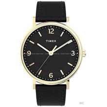 TIMEX TW2U67600 (M) Southview 41mm Leather Strap Black Gold