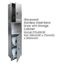 Stainless Steel Hand Dryer With Storage PTD200SS 335Wx170Dx1400H MM QQ