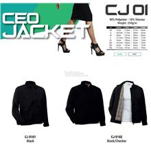 CEO Jacket 90% Polyester 10% Viscose Black Checker 250Gsm XS-4XL