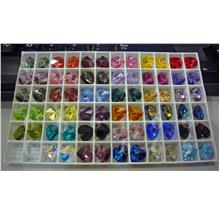 35 New Colors 10mm Heart Pendant Swarovski Crystal 6202, 6228 AB Col C