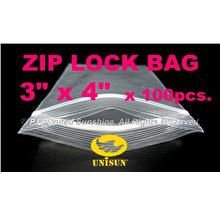 ZIP LOCK BAG 3” x 4” x 100 pcs. ONLINE PROMO Resealable PP Plastic Bag