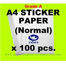 x100pcs A4 STICKER PAPER (Simili) Grade A HIGH QUALITY Label Stickers