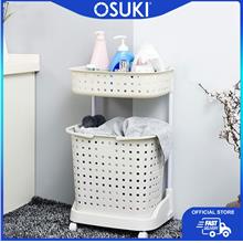 OSUKI Flexible Laundry Pulley Basket (White)