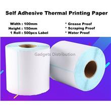 500pcs 1 Roll Self Adhesive Thermal Printing Sticker A6 Paper 2534.1