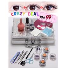 Eyelash Extension Beginner Trial Kit-16pcs-Metal Make Up Travel Case