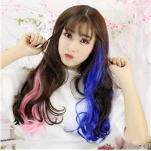 3 Clips-Curl Straight-Hair Extension Heat Resist-Gradient Color-60cm