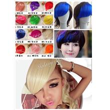 Hair Wig Bangs-Symmetry-Side Parting Fringe Colorful Bright Highlights