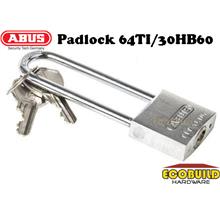 ABUS Padlock Titanium 64TI/30HB60 ~ Long Shackle (1 Lock 2 Keys)