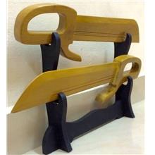 Blade Steel Weapon Knife Hand Wood Timber Wing Chun Butterfly Sword