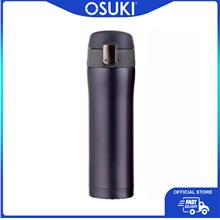 OSUKI Japan High Quality 500ml Stainless Steel Water Bottle (Black Pur