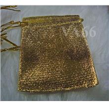 DIY Fabric Gift Pouch Bling Gold Tie String top 8p Gift 90mm x 75mm